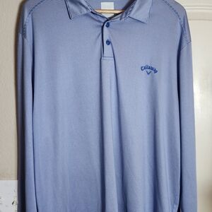Callaway Men's Polo in Striped Blue Opti-Dry